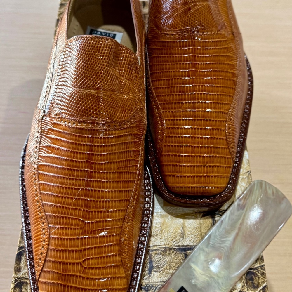 David Eden Teju Lizard slip ons